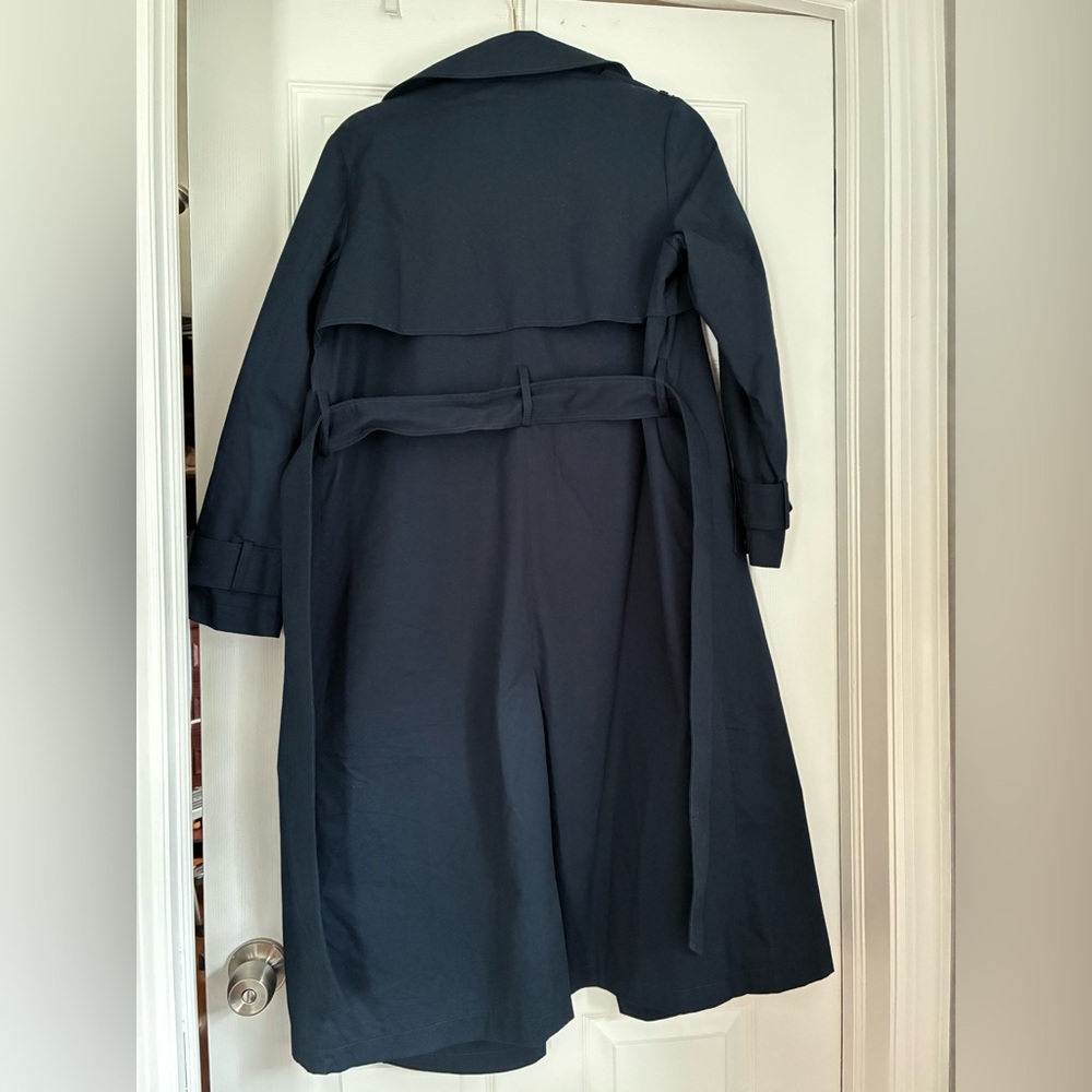 Banana Republic XSP Navy Blue Trench Coat- NWOT - Picture 2 of 3